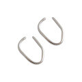 wholesale S925 Sterling Silver Korean-style Minimalist Line Ear Clips for Non-Pierced Ears, Versatile Silver Ear Accessories-0-3