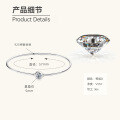 Sterling Silver Moissanite Unisex Bracelet, Cross-Border Hot Seller, Simple Commuter Style-0-5