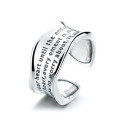 wholesale S925 Sterling Silver Retro Wave Graffiti Letter Ring-0-4