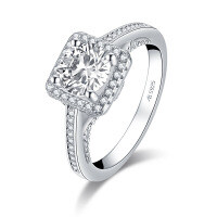 S925 Sterling Silver Geometric Square Wedding Ring for Women, Ins Style Clearance with Free Shipping.-T-style [Clearance Sale with Free Shipping]  US Size 8