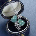S925 Silver Inlaid Natural Hazardous Material Blue Water Jade Gourd Pendant-0-0