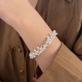 wholesale S925 Sterling Silver Grape Cluster Smooth Bead Bracelet for Women, Small Fashion, Minimalist Style, Heavy Duty Jewelry, High-End Feel-0-3