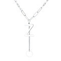 wholesale S925 Sterling Silver Trendy English Letter Fringe Necklace Ins Lady Elegance Versatile Light Luxury Collarbone Chain-0-11