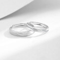 wholesale S925 Sterling Silver "The Rest of My Life" Couple Rings, Minimalist and Unique Matching Bands for Valentine's Day Gift-0-1