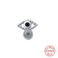 wholesale S925 Sterling Silver Bohemian Fringe Eyelet Ear Piercing Spiral Stud Ear Jewelry for Women-0-3