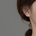 wholesale S925 Silver Cherry Earrings for Women, Korean-style Sweet Diamond-Encrusted Cute Fruit Earrings E9166-0-1