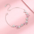 wholesale Metal material pink diamond bow zircon bracelet new designsenseheart princess style elegant bracelet gift-0-0