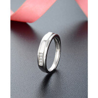 wholesale S925 Silver Diamond-Encrusted Women's Ring Korean Dongdaemun Minimalist Sweet Geometric Open Adjustable Wholesale-Women's 925 silver white gold ring Adjustable opening