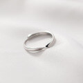 wholesale S925 Sterling Silver Polished Möbius Ring Minimalist Adjustable Commuter Ring for Women R00261-0-0
