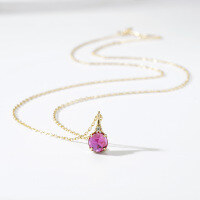 wholesale 925 Silver Gold-Plated Minimalist Korean Style OL Red Corundum Zircon Cross Chain Necklace for Women-Red corundum clavicle necklace