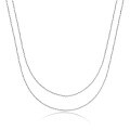 wholesale 925 Sterling Silver Double Layer Necklace for Women, High-End Adjustable Sliding Cross Chain for Stackable Wear, Versatile Minimalist Ins Style-0-4