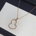 Sterling Silver 2025 Moissanite Gourd Pendant Necklace-0-6