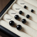wholesale S925 Sterling Silver Korean Style Fashion Minimalist Black Bead Stud Earrings, Small Batch Design Sense Jewelry M00289-0-0