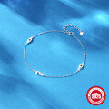 wholesale S925 Sterling Silver Adjustable Evil Eye Pendant Unisex Anklet,。-0-3