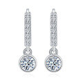 wholesale 18k Gold Plated S925 Silver 35mm Round Moissanite Bubble Earrings in Minimalist Instagram Style-0-0
