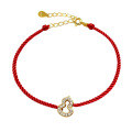 925 Sterling Silver Gourd Braided Bracelet, Ins Light Luxury Design-0-3