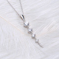 wholesale S925 Sterling Silver Cloud-Pull Jewelry Round Stone Pendant Choker Necklace Factory Direct Wholesale-0-3