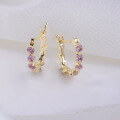 wholesale 10K Gold Artli Jewelry Natural Amethyst Multi-Gemstone Ear Hooks for Women, Matching Earrings, Factory Supply-0-5