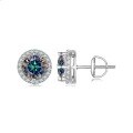 wholesale S925 Sterling Silver Moissanite Stud Earrings for Women, High-End Feeling, Ear Piercing Care, Trendy Wholesale Ear Accessories, TikTok Live Hot-Sellers-0-8