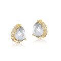 wholesale S925 Silver New Fashionable and Elegant Teardrop-shaped Topaz Ear Studs, Small Batch Live Streaming Wholesale-0-4