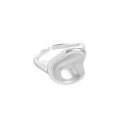 wholesale S925 Sterling Silver Geometric Irregular Textured Adjustable Open Ring for Women, Korean Version Ins Minimalist Niche Design-0-5