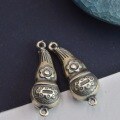wholesale 925 Sterling Silver Ethnic Ancient Style Retro Small Gourd DIY Jewelry Accessories Antique Chinese-style Sweater Necklace Pendant-0-1