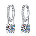 S925 Sterling Silver Cross-border Two-Way Moissanite Stud Earrings Wholesale-0-3