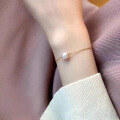 wholesale S925 sterling silver double pearl bracelet for women, featuring shell pearls, simple and stylish, elegant for daily wear and versatile pairing-0-3