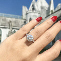 S925 Sterling Silver Commuting Fashion Luxury Flash Zircon Engagement Ring-0-2