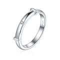 wholesale S925 sterling silver couple rings with gift box, luxury brand-inspired love bands, high-end matching wedding proposal rings, customizable engraving-0-5