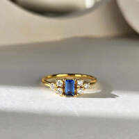 wholesale S925 Sterling Silver Overall Red Elk French Minimalist and Niche Ring, Versatile for Daily Commute and Fashion-BZ0705-Gold US Size 9