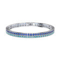 wholesale 925 Sterling Silver Jewelry Tennis Bracelet with Turquoise and Zircon, Cross-border Bestseller-0-0