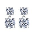 wholesale S925 Sterling Silver New Drop Earrings Simulated Diamond Earrings Ins Cross-Border Style-0-4