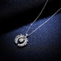 925 Sterling Silver Moissanite Angel Wing Pendant Necklace for Women-0-1