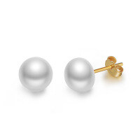 wholesale S925 Sterling Silver Cloud-Inspired Earrings with Natural Freshwater Pearls, Elegant and Minimalist, Direct Factory Wholesale-18K gold, white pearl &gt; 925 silver