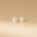 wholesale 999 Silver Fresh, Sweet, Ins Style, Niche Design, Luxurious Pearl Stud Earrings M06400-0-3