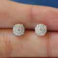 S925 Silver Moissanite Stud Earrings Hip-Hop Unisex Cross-border Supply-0-1