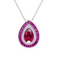 wholesale Sterling Silver, New 3 ct Teardrop 8*12 High Carbon Diamond Necklace,Ins Luxury Pendant for Women-0-4