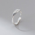wholesale S925 Sterling Silver Fresh and Sweet Ins Style Niche Design Three-Layer Cross Ring R02204-0-0