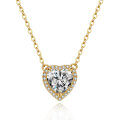 Sterling Silver Heart Pendant Necklace for Women Cross-Border Wholesale-0-3