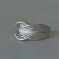 wholesale S925 Sterling Silver Elegant Frosted White Textured Woven Ring, Ins Stackable Minimalist Geometric Open Adjustable Finger Ring-0-0