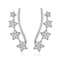 wholesale S925 Sterling Silver Marquise Cut Leaf-Shaped Zircon Ear Hook Ins Luxury Cross-Border Earrings-0-13