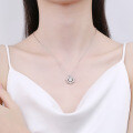 S925 Silver Moissanite Geometric Pendant Necklace for Women-0-2