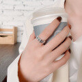 wholesale S925 Sterling Silver Retro Geometric Thai Silver Ring, Ins Trendy, Individualistic, Hip-Hop Punk Index Finger Ring-0-3