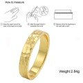wholesale 925 Sterling Silver Retro Ing Style Hammered Texture Women's Gold Ring-0-3