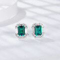 wholesale new lab-grown emerald synthetic Zambian emerald green 5*7mm small octagon earrings with metal material at the beginning  

（：）  

**Final version:**  
Metal new lab-grown emerald synthetic Zambian emerald green 5*7mm small octagon earrings  

（"metal"，，）-0-1