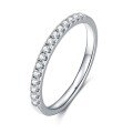wholesale S925 Sterling Silver Simple Fashionable Light Luxury Women's Moissanite Ring, V-Shape Row Ring Set with Moissanite Gemstone-0-6