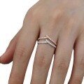 wholesale S925 Sterling Silver Red Elk Full Diamond Ring for Women, Couple Bands, Full Pavé, Available in Sizes, Gift, Unique, Commute, Light Luxury-0-4