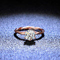 925 Sterling Silver Moissanite Vine Ring, 1 Carat, Live Streaming Collaboration-0-0