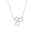 wholesale 925 Silver Maker's Hollow Out Full Diamond Clover Necklace, Versatile Sexy Elegant High-End Texture Collarbone Chain-0-4